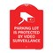 Signmission Parking Lot Is Protected By Video Surveillance W/ Graphic Heavy-Gauge Alum, 24" x 18", RW-1824-9799 A-DES-RW-1824-9799 - alternate 1
